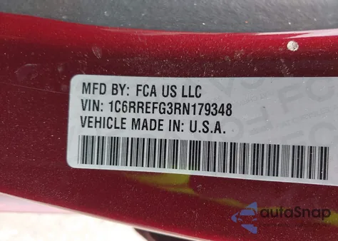 2024 Ram 1500 from USA, damaged, VIN 1C6RREFG3RN179348